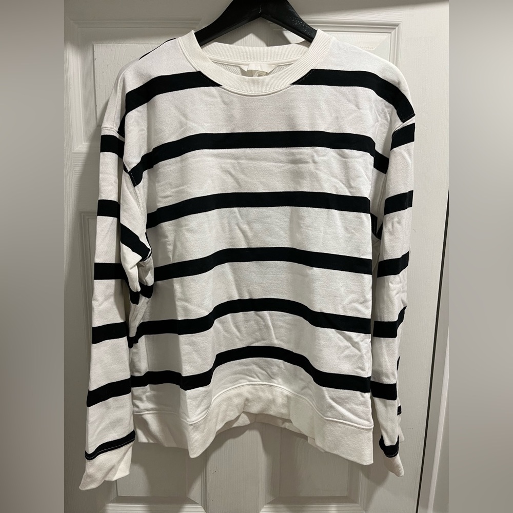 H&M Striped Crewneck Sweatshirt